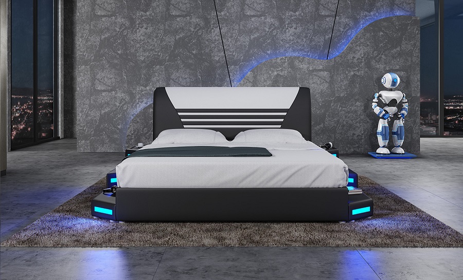 Andromeda LED Leather Bed 